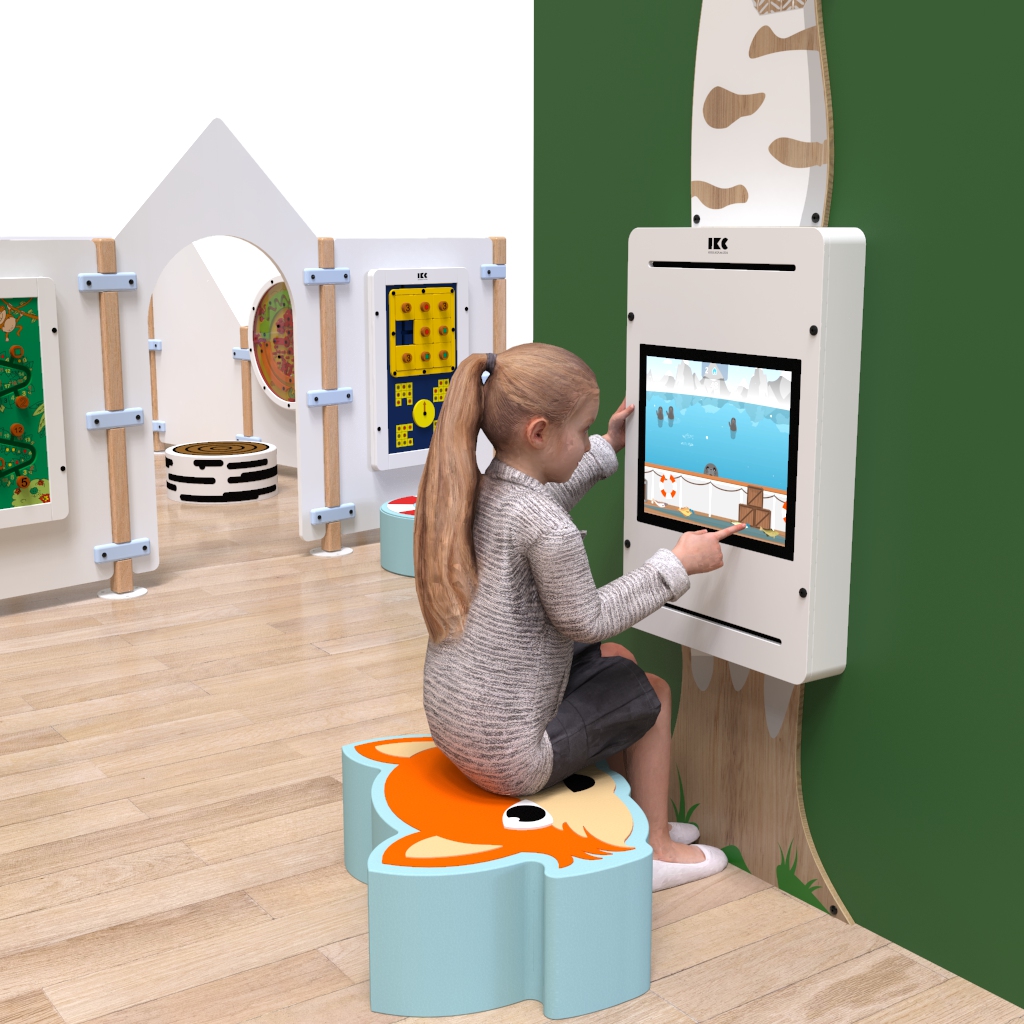This image shows an interactive play system Delta 17 inch white