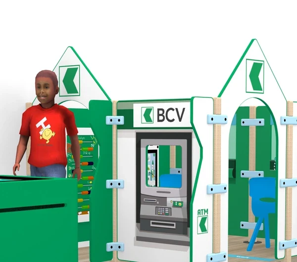 Op deze afbeelding ziet u kinderhoeken bank BCV