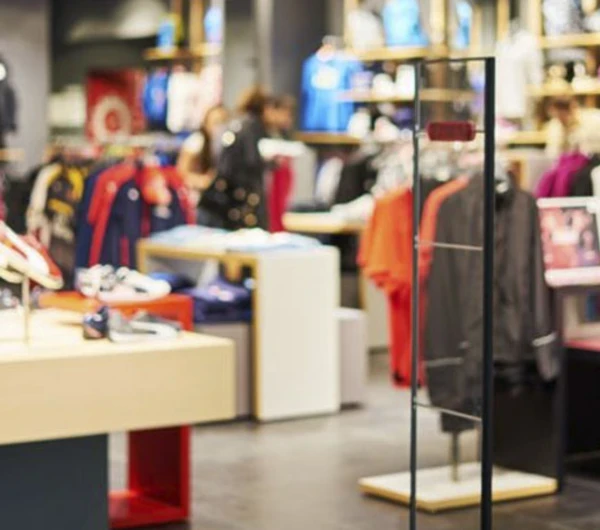 Op deze afbeelding staat een winkelinrichting