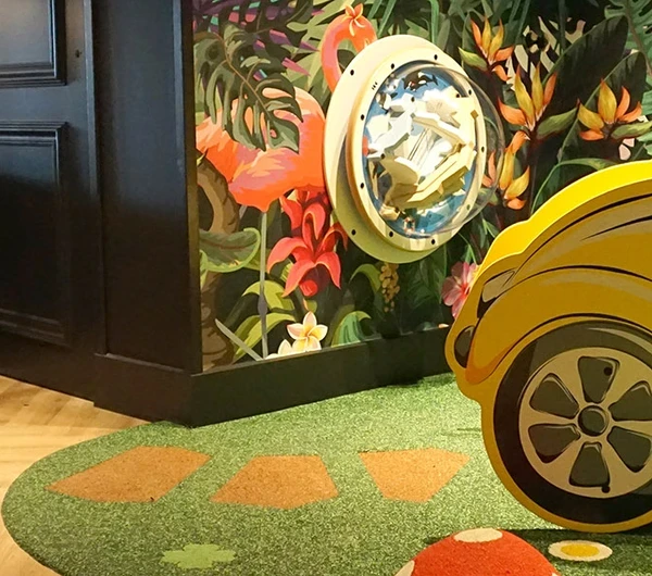 Op deze afbeelding ziet u de kinderhoek in Restaurant Koks