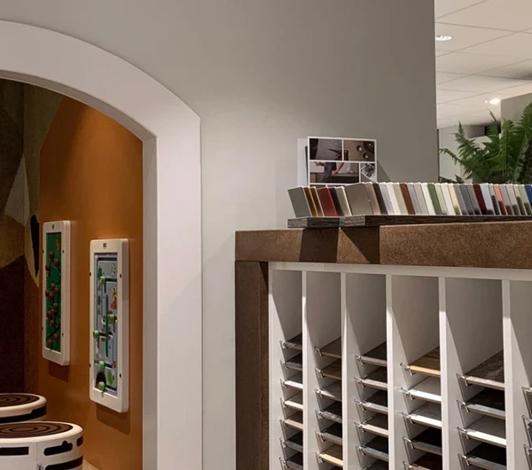 speelhoek in showroom