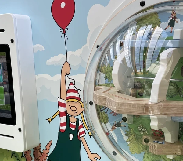 kinderhoek in ziekenhuis in de huisstijl