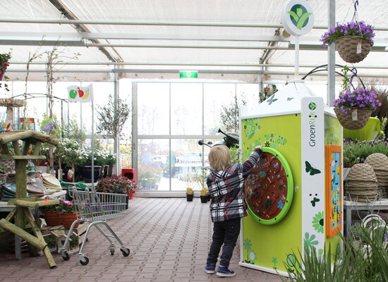 kinderhoek in plantencentrum
