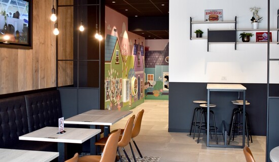 Rincón infantil en la cafetería 