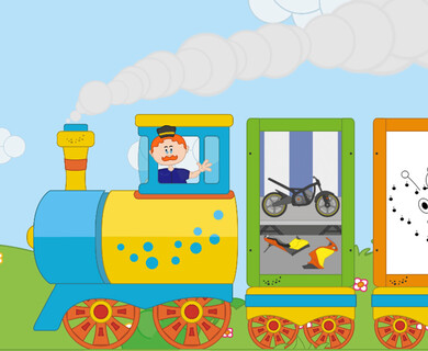 Op deze afbeelding staat Game train software 