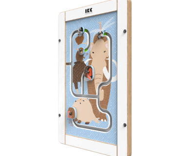 Op deze afbeelding staat een wandspel Ice age