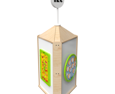 Op deze afbeelding staat een interactief speelsysteem Playtower touch wood