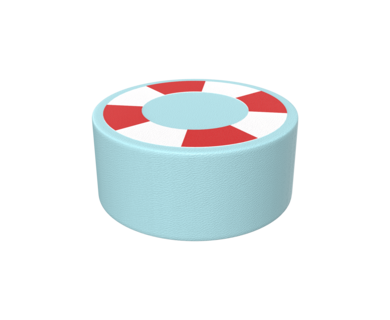 De Softplay Life Buoy is een handgemaakt zacht zitmeubel voor uw kinderhoek