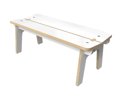 Houten bankje voor kinderen zonder rugleuning | IKC kindermeubels
