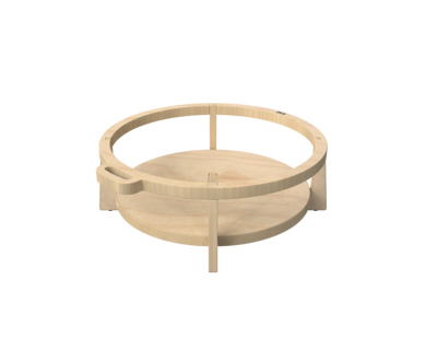 Houten krukje voor kinderen ontworpen voor ronde zachte zit elementen genaamd Soft Play | IKC Kindermeubels Softplay