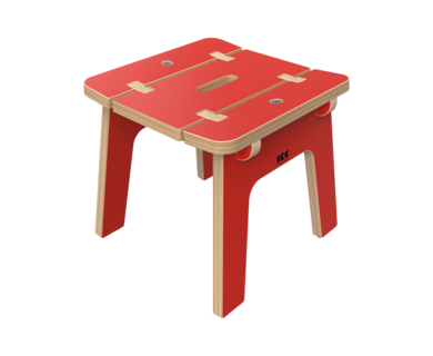 Rode houten kinderkrukjes | IKC Kindermeubels