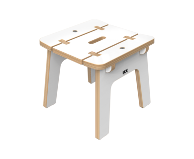 Wit houten krukje voor kinderen | IKC Kindermeubels