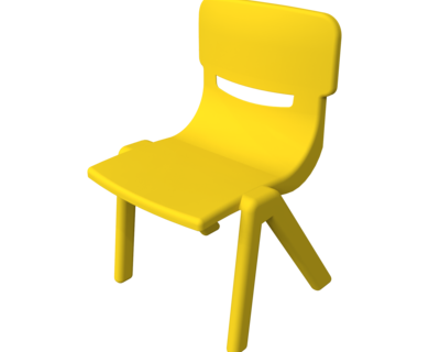 Sterke stapelbare kunststof kinderstoel gericht op een goede lichaamshouding | IKC kindermeubels