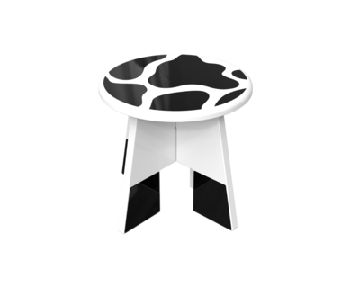 Het koeien kinderkrukje uit de dierenserie is perfect voor elke kinderhoek | IKC kindermeubels