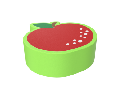 De Softplay Apple is een handgemaakt zacht zitmeubel voor uw kinderhoek
