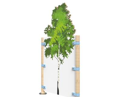 Hekwerk voor een speelhoek voor kinderen met een boom | IKC Hekwerken