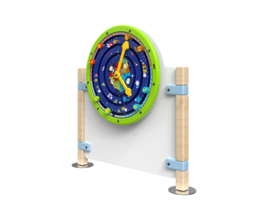 Laag hekwerk voor kinderhoek met een speelwiel wandspel | IKC Hekwerken