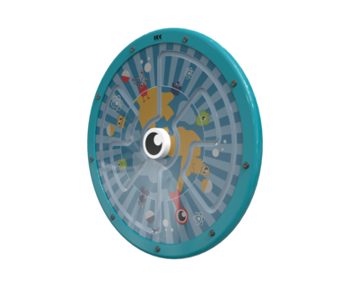 Draai het speelwiel om de ballen te verplaatsen | IKC Wandspellen