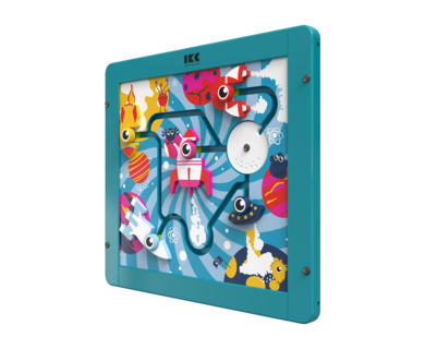 Plaats de ogen op de goede plaats door de draaischijven te gebruiken | IKC Wandspellen