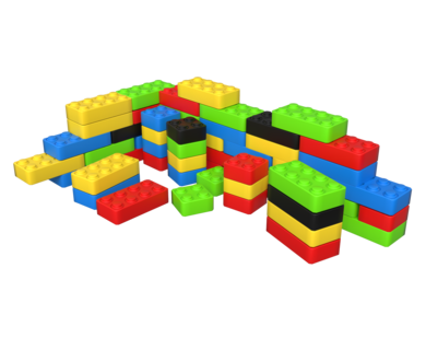 Speelblokken bouwstenen om te stapelen