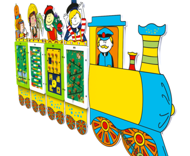 speelsysteem in het trein thema voor meerdere speelelementen | IKC speelsystemen voor kinderen