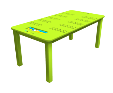 leren rekenen met deze tafel voor kinderen met een telraam | IKC kindermeubels