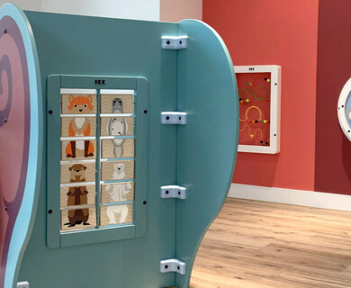 Kinderhoek als onderdeel van een wachtruimte 