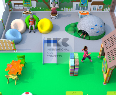 Детская комната в ресторане в альпийском стиле 50 м2