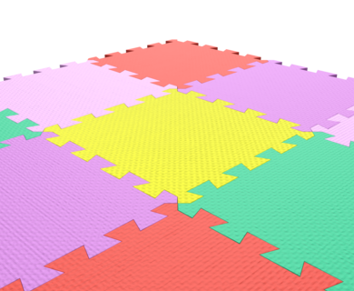 een puzzel vloer met puzzel stukken voor een zachte ondergrond en extra speelwaarde in uw kinderhoek