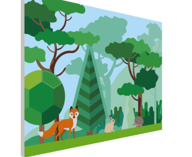 Forex wand met een bos thema voor extra beleving in een speelhoek