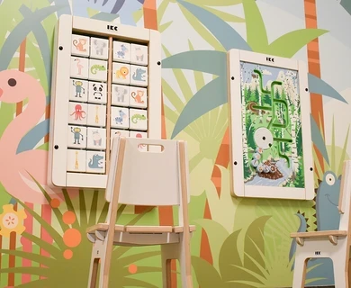 IKC speelhoek met safari jungle thema bij medisch centrum Zuyderland Ziekenhuis