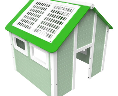 Op deze afbeelding staat een speelhuis formaat | IKC speelhuisjes