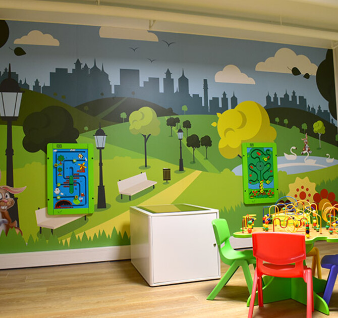 Kindvriendelijke wachtkamer