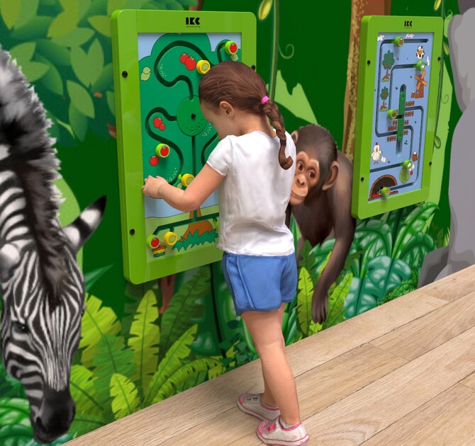 Op deze afbeelding staat een wandspel Sorting tree