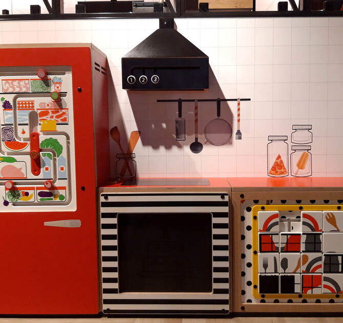 IKC speelhoek met keuken voor kinderen in een HEMA winkel