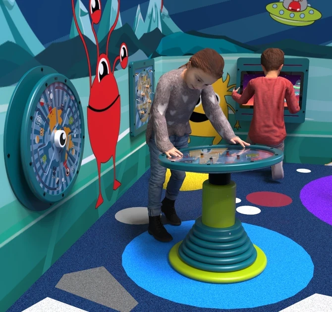 Op deze afbeelding staat een speelhoek Monster L 12 m²