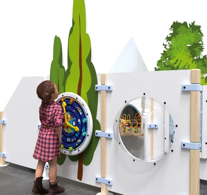 Op deze afbeelding ziet u kinderhekwerk populier