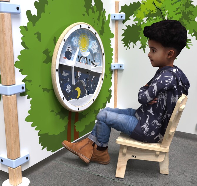 Op deze afbeelding ziet u kindermeubel kinderstoel loungestoel hout