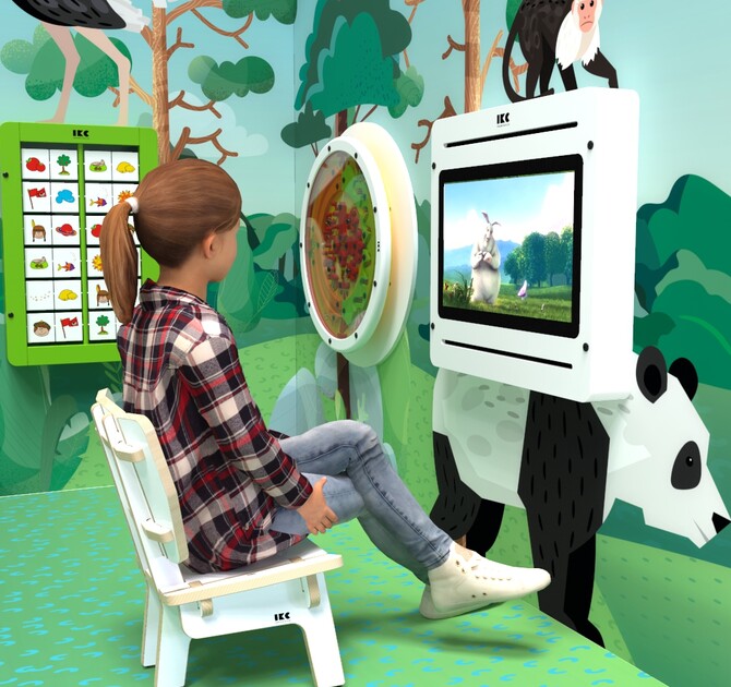 Op deze afbeelding ziet u kindermeubel kinderstoel loungestoel wit