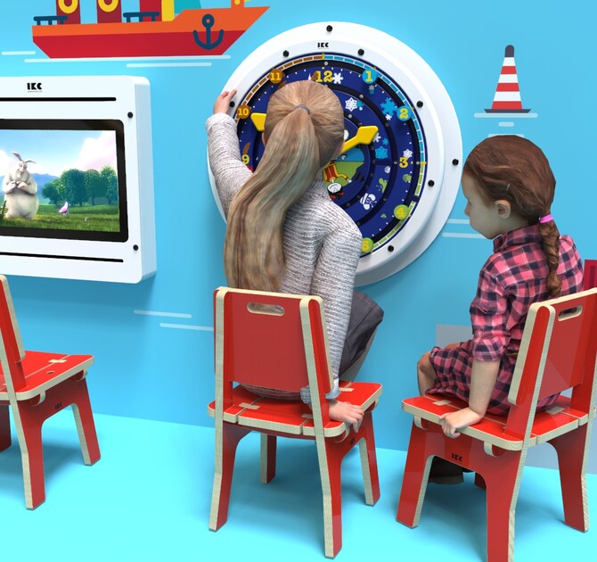 Op deze afbeelding ziet u kindermeubel buxus kinderstoel rood