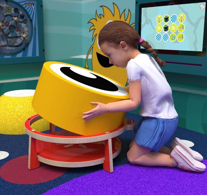 Op deze afbeelding ziet u kindermeubel softplaykruk rood