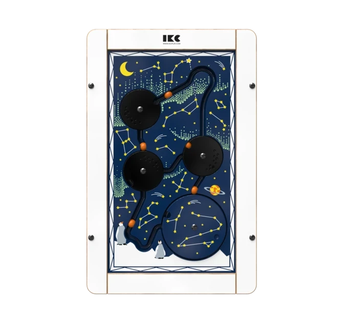 Op deze afbeelding staat een wandspel Northern lights