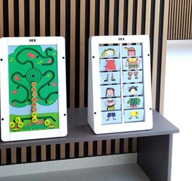 Kinderhoek als onderdeel van een wachtruimte 