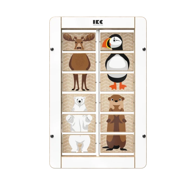 Op deze afbeelding staat wandspel Animal fusion uit de IKC wandspellen collectie
