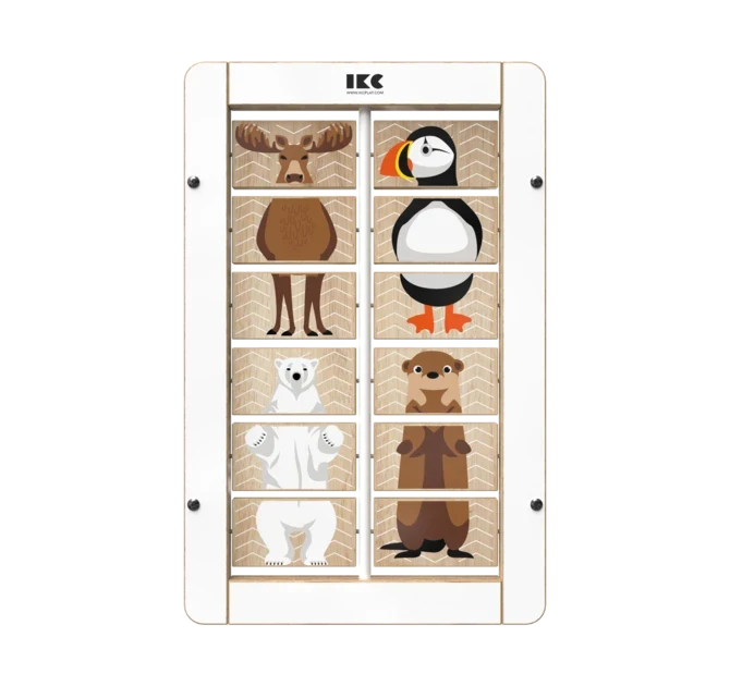 Op deze afbeelding staat wandspel Animal fusion uit de IKC wandspellen collectie