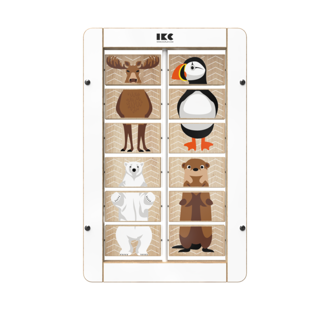 Op deze afbeelding staat wandspel Animal fusion uit de IKC wandspellen collectie