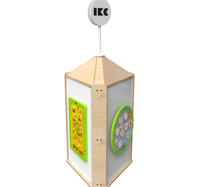 Op deze afbeelding staat een interactief speelsysteem Playtower touch wood