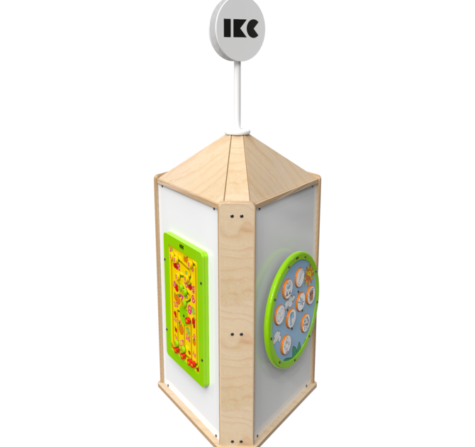 Op deze afbeelding staat een interactief speelsysteem Playtower touch wood