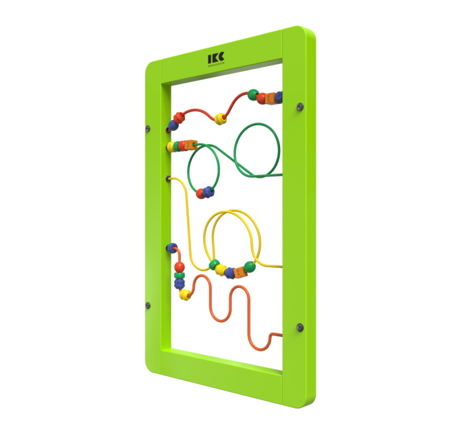 Op deze afbeelding staat een wandspel Wire beads