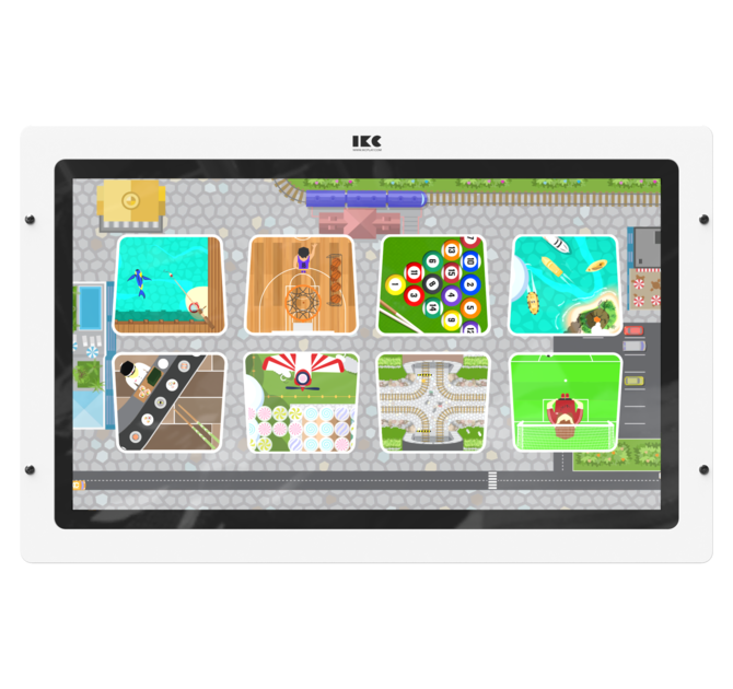 Op deze afbeelding staat een interactief speelsysteem Delta 43 inch